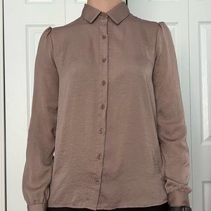 Forever 21 Tan Button Down